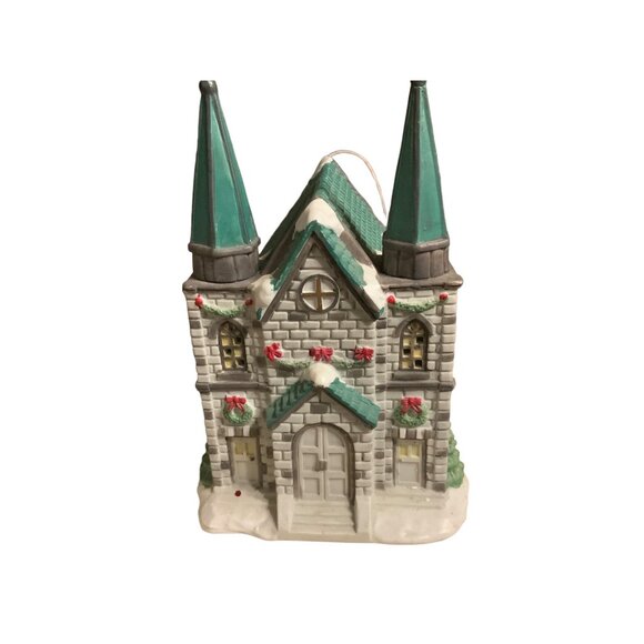 Trim a Home Lighted Village Church Ceramic - Picture 7 of 16